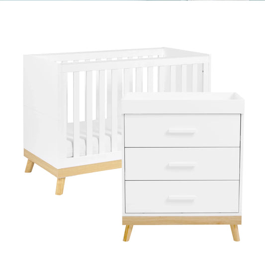 Babymore Mona Mini 2 piece nursery furniture set